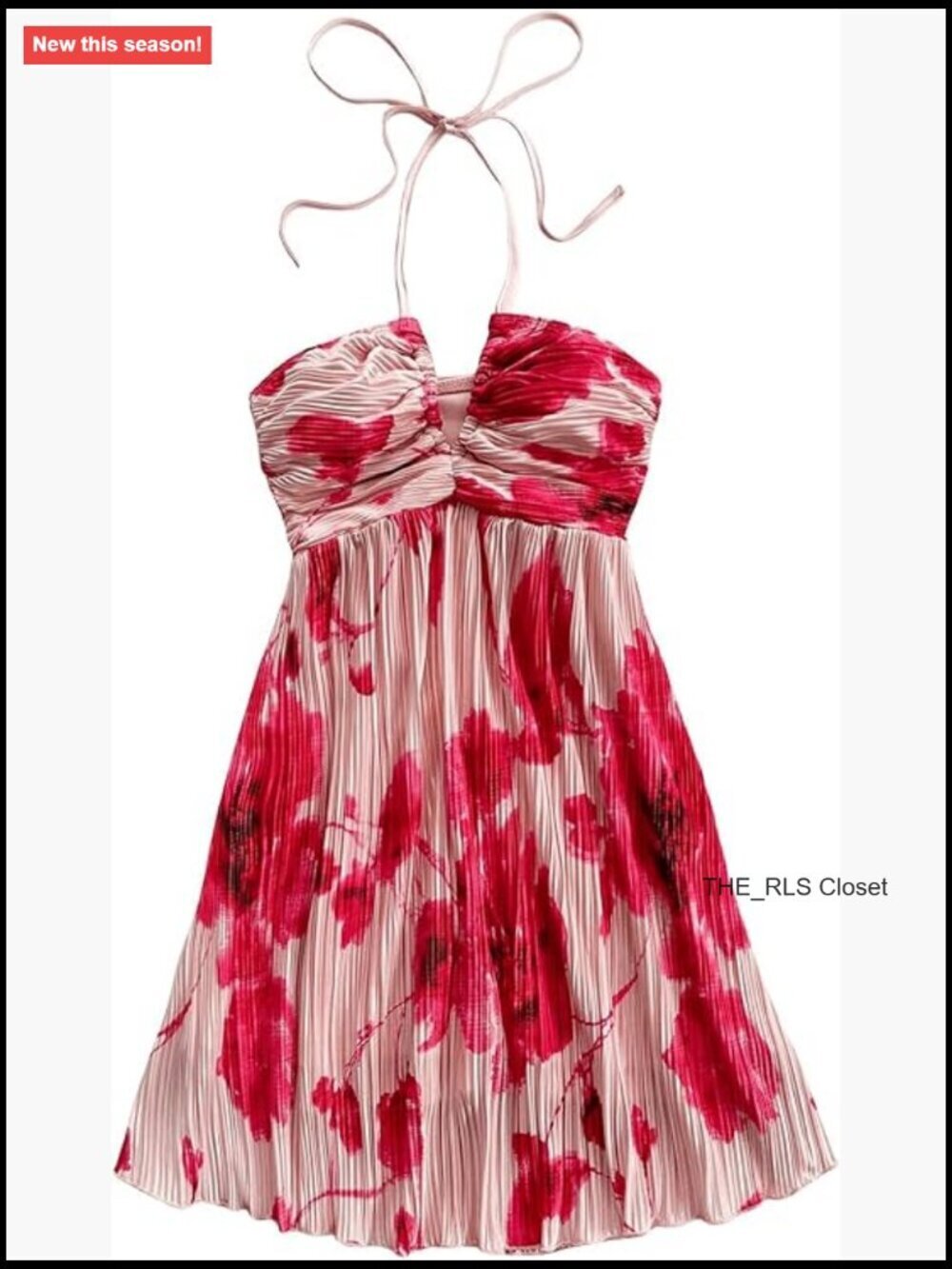 Tie Dye Halter Backless Sleeveless A Line Summer Sundress